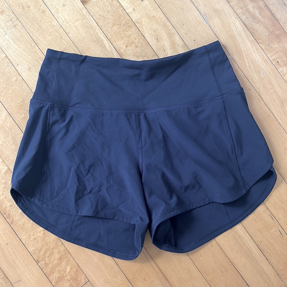 Navy blue Lululemon running shorts